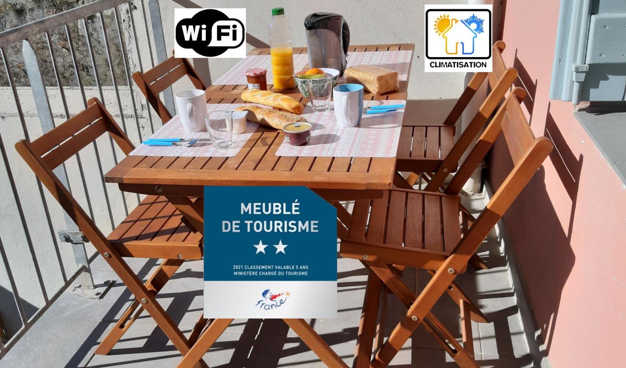 O Coeur De Sete - T2 Climatise Avec Terrasse - 2 ** 아파트 외부 사진